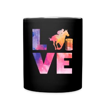 Fun Horse Racing Horse Racing Gift Idea - Full Colour Mug - black - Front