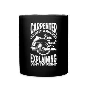 Drôle de menuisier Charpentier Charpentier Charpentier Charpentier - Mug uni - noir - Devant