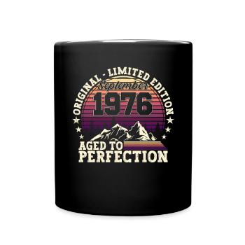Original September 1976 46th Birthday Gift - Full Colour Mug - black - Front