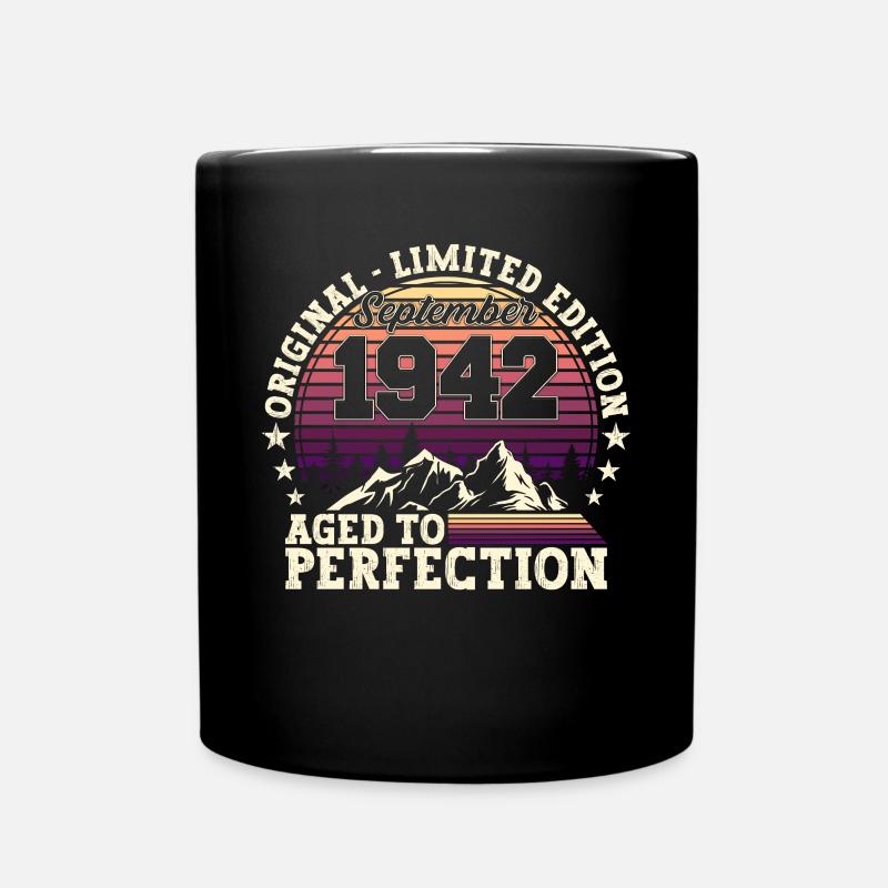 Original Septembre 1942 80th Birthday Gift - Mug uni - noir