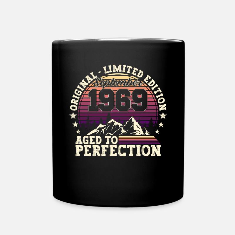 Original September 1969 53. Geburtstag Geschenk - Tasse einfarbig - Schwarz