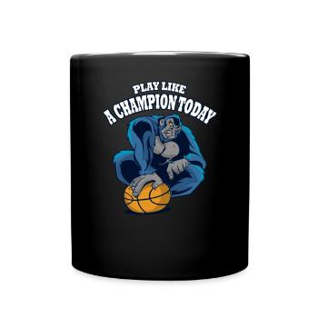 Jouez au basketball comme un champion aujourd’hui - Mug uni - noir - Devant