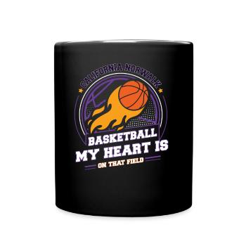 Norwalk California Basketball Ist Auf Diesem Feld - Tasse einfarbig - Schwarz - Vorne