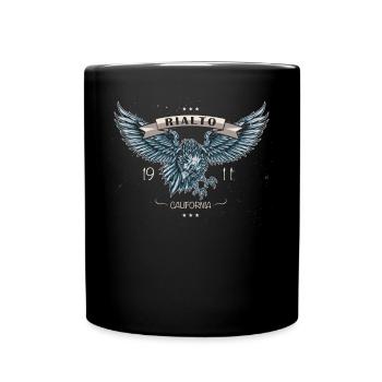 Rialto California Adventure Wander City Eagle 1911 - Full Colour Mug - black - Front