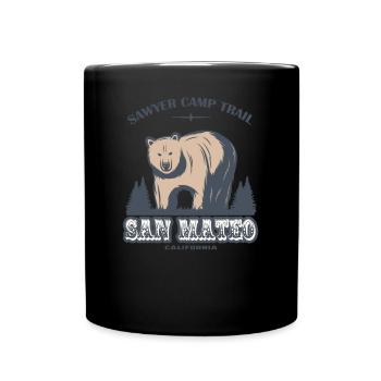 Sawyer Camp Trail San Mateo California Bear Sanctuary - Full Colour Mug - black - Front