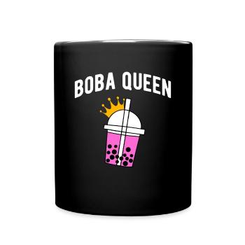 Boba Queen Bubble Tea Partner Look - Mug uni - noir - Devant