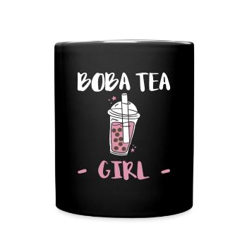Boba Tea Girl Shirt Geschenk - Tasse einfarbig - Schwarz - Vorne