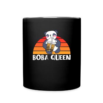 Boba Queen Panda Bear Shirt Cadeau - Mug uni - noir - Devant