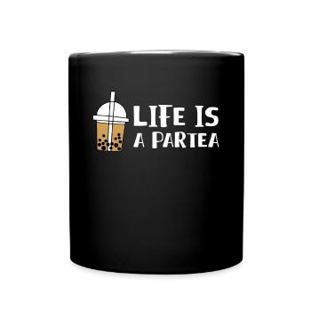 La vie est un cadeau de chemise de thé Partea Bubble Boba - Mug uni - noir - Devant