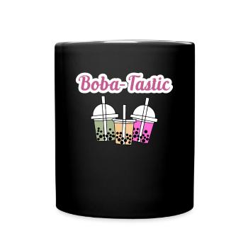 Boba-Tastic Bubble Boba Tea Shirt Gift - Full Colour Mug - black - Front