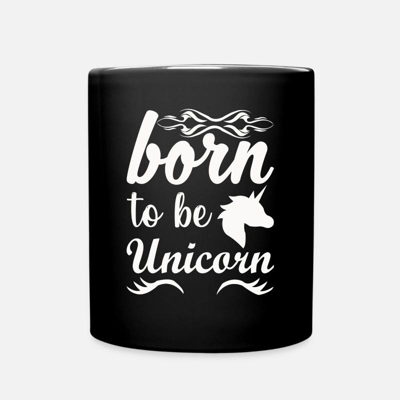 Née licorne pour être licorne - Mug uni - noir