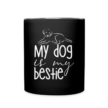 Mon chien est mon meilleur ami - Mug uni - noir - Devant