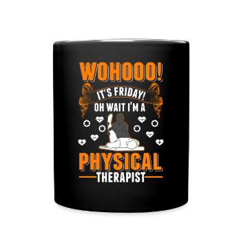 Physiotherapist Friday Physiotherapy Physio - Full Colour Mug - black - Front
