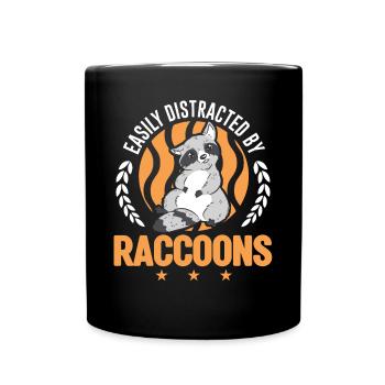 Facilement distrait par Raccoons Raccoons Raccoons Raccoon - Mug uni - noir - Devant