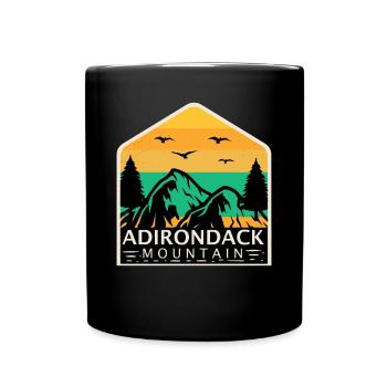 Adirondack Nature Travel Park Souvenir Mountain Hiking - Full Colour Mug - black - Front