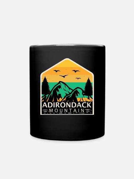Adirondack Natur Reise Park Souvenir Berg Wandern - Tasse einfarbig - Schwarz