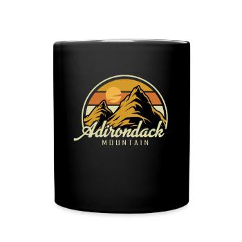 Adirondack Mountain Hiking Souvenir Nature Park - Full Colour Mug - black - Front