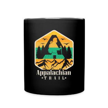 Bergkette Wanderweg Appalachen Souvenir - Tasse einfarbig - Schwarz - Vorne