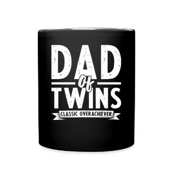 Father Of Twins Classic Overarchever - Full Colour Mug - black - Front