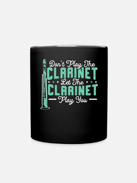 Ne jouez pas de la clarinette Laissez la clarinette vous jouer - Mug uni - noir