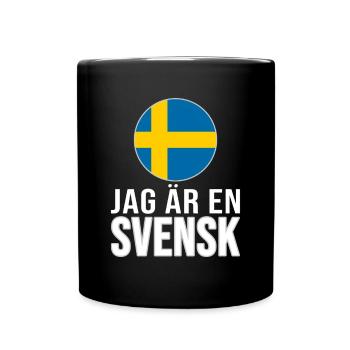 ich bin ein Schwede - Tasse einfarbig - Schwarz - Vorne