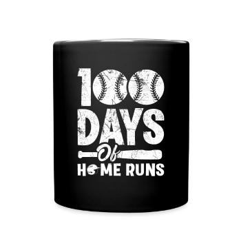 100 jours de home runs joueurs de baseball - Mug uni - noir - Devant