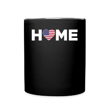 USA Heimat USA Flagge - Tasse einfarbig - Schwarz - Vorne