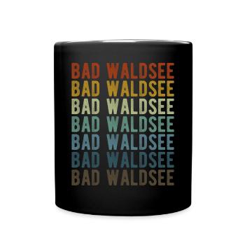 Bad Waldsee Stadt Retro Vintage - Tasse einfarbig - Schwarz - Vorne