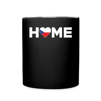 République tchèque Accueil Drapeau de la République tchèque - Mug uni - noir - Devant