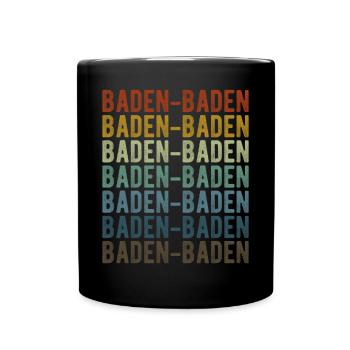 Baden-Baden Stadt Retro Vintage - Tasse einfarbig - Schwarz - Vorne