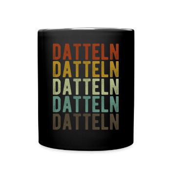 Datteln Stadt Retro Vintage - Tasse einfarbig - Schwarz - Vorne