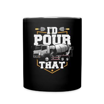 Concevoir un finisseur en béton pour un - Mug uni - noir - Devant