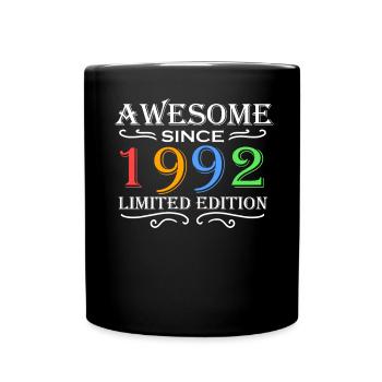 1992 - Jahrgang 1992 - Fantastisch seit 1992 - Tasse einfarbig - Schwarz - Vorne