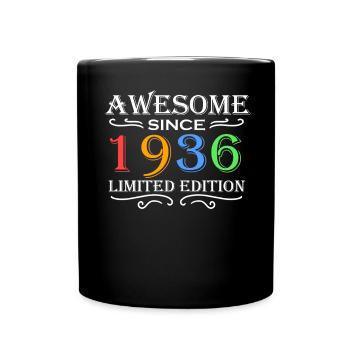 1936 - Jahrgang 1936 - Fantastisch seit 1936 - Tasse einfarbig - Schwarz - Vorne
