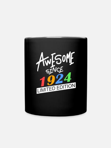 1924 - Jahrgang 1924 - Fantastisch seit 1924 - Tasse einfarbig - Schwarz