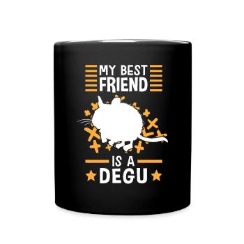 Degu is my friend rodent Chile Degus - Full Colour Mug - black - Front