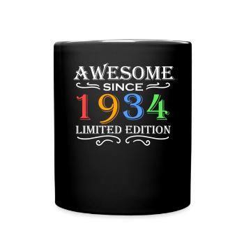 1934 - Jahrgang 1934 - Fantastisch seit 1934 - Tasse einfarbig - Schwarz - Vorne