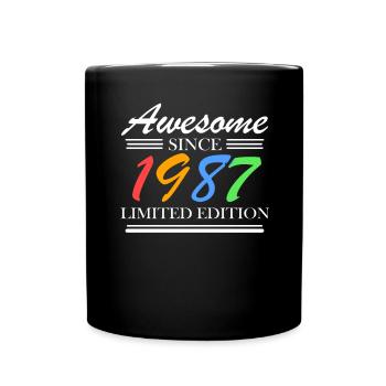 1987 - Né en 1987 - Fantastique depuis 1987 - Mug uni - noir - Devant