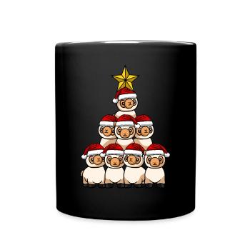 Axolotl Christmas Tree - Full Colour Mug - black - Front