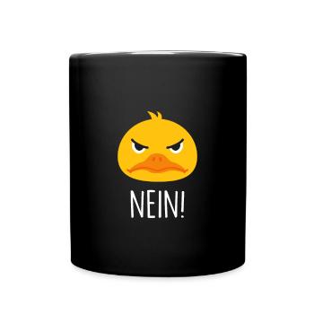 NEIN Ente - Tasse einfarbig - Schwarz - Vorne