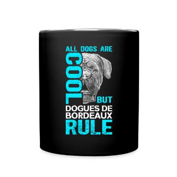 Bordeauxdogge | Bordeaux Dogge Hunde Geschenk - Tasse einfarbig - Schwarz - Vorne