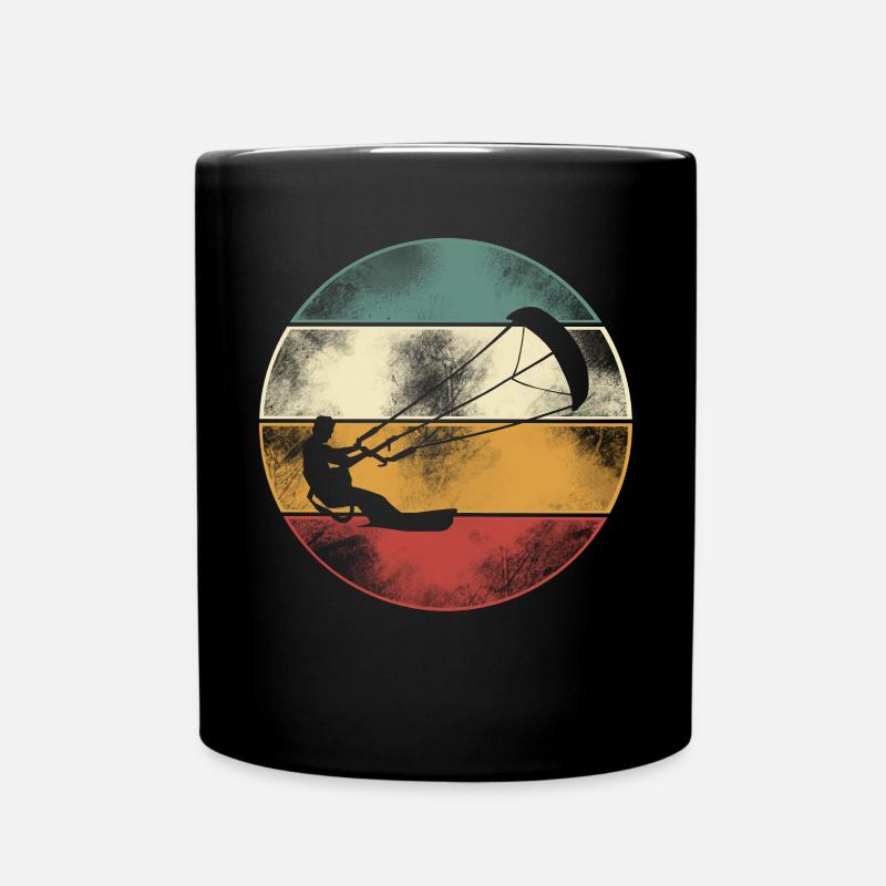 Kitesurfen Kitesurf Kitesurfer Kiteboard - Tasse einfarbig - Schwarz