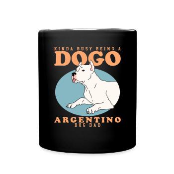 Dogo Argentino Papa Propriétaire de Chien Cadeau - Mug uni - noir - Devant