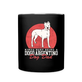 Dogo Argentino Papa Chien Propriétaire Cadeau - Mug uni - noir - Devant