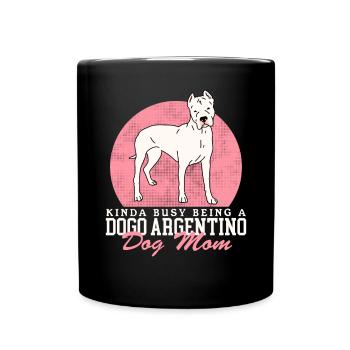 Dogo Argentino Maman Chien Propriétaire Cadeau - Mug uni - noir - Devant