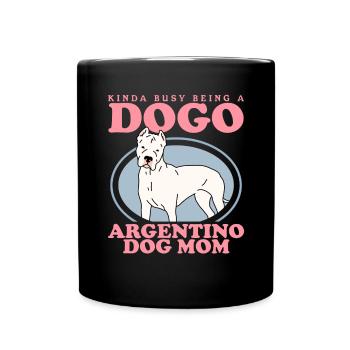 Dogo Argentino Maman | Cadeau de propriétaire de chien de chien - Mug uni - noir - Devant