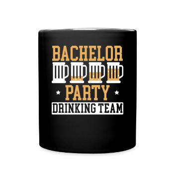 Bachelor Party Drinking Team Beer Stag Night - Full Colour Mug - black - Front