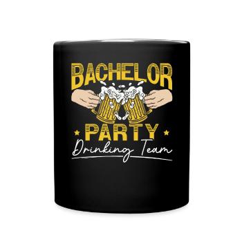 Bachelor Party Drinking Team Beer Stag Night - Full Colour Mug - black - Front
