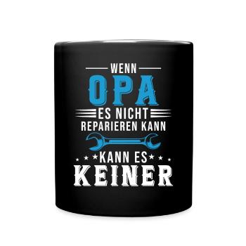 Si Papy Ne Peut Pas Le Réparer Personne Ne Peut - Mug uni - noir - Devant
