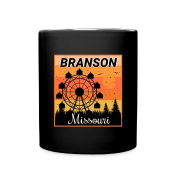 Branson Missouri Ferris Wheel Holiday Camping Hiking - Full Colour Mug - black - Front